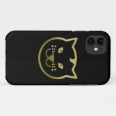Imitate Gold Cat Face - Benutzerdefinierte Hinterg Case-Mate iPhone Hülle (Rückseite (Horizontal))
