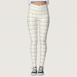 Imitate Gold Cat Face - Benutzerdefinierte Hinterg Leggings