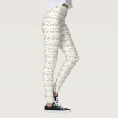 Imitate Gold Cat Face - Benutzerdefinierte Hinterg Leggings (Rechts)