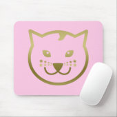Imitate Gold Cat Face - Benutzerdefinierte Hinterg Mousepad (Mit Mouse)