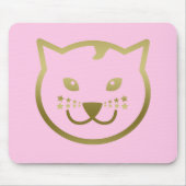Imitate Gold Cat Face - Benutzerdefinierte Hinterg Mousepad (Vorne)