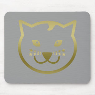 Imitate Gold Cat Face - Benutzerdefinierte Hinterg Mousepad