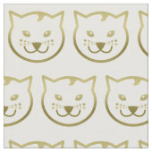 Imitate Gold Cat Face - Benutzerdefinierte Hinterg Stoff (Nahaufnahme)