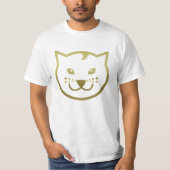 Imitate Gold Cat Face - Benutzerdefinierte Hinterg T-Shirt (Vorderseite)