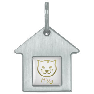 Imitate Gold Cat Face - Benutzerdefinierte Hinterg Tiermarke