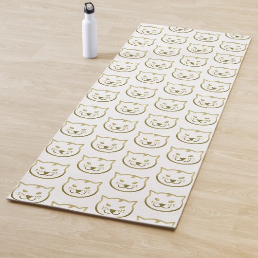 Imitate Gold Cat Face - Benutzerdefinierte Hinterg Yogamatte (Beispiel)