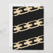 Imitate Gold Chain Block Party Hip Hop Star Einladung (Rückseite)