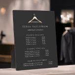 Imitate Gold Clothes gefährdet Preise/Dienstleistu Fotoplatte<br><div class="desc">Elegante Tafel mit Aasel zeigt Ihre Dienstleistungen oder Preisliste schön. Dieses elegante Design ist perfekt für Schneider, Nahtlose, Privatkunden, Trockenreiniger und vieles mehr geeignet. Die klassische Weißschrift auf einem reichen kohlegrauen Hintergrund, der mit Imitaten aus goldgeflochtener Folie geschmückt ist. Enthält drei individuell anpassbare Überschriften und Textfelder sowie Platz für Ihre...</div>