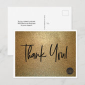 Imitate Gold Company Logo Custom Vielen Dank Postc Postkarte (Vorne/Hinten)