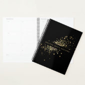 Imitate Gold Confetti auf Black Appointing Book Planer (Anzeige)