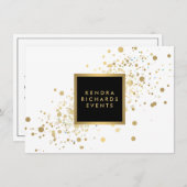Imitate Gold Confetti auf dem White Gift Certifica (Vorne/Hinten)