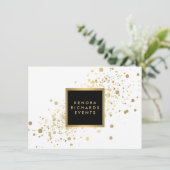 Imitate Gold Confetti auf dem White Gift Certifica (Stehend Vorderseite)