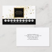 Imitate Gold Confetti auf der modernen White II Lo Treuekarte (Vorne/Hinten)