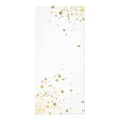 Imitate Gold Confetti auf der modernen White Rack Werbekarte (Hinten)