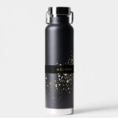 Imitate Gold Confetti auf der Personalisierten sch Trinkflasche (Vorne)