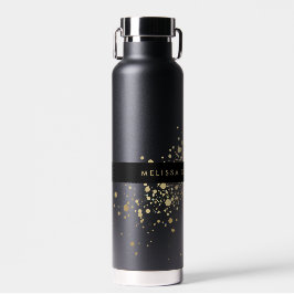 Imitate Gold Confetti auf der Personalisierten sch Trinkflasche