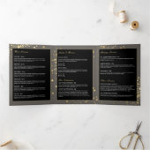 Imitate Gold Confetti auf Grau Broschüre (Innenseite)