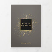 Imitate Gold Confetti auf Grau Broschüre (Cover)