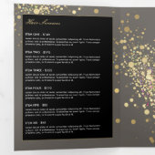 Imitate Gold Confetti auf Grau Broschüre (Innen Erste Seite)