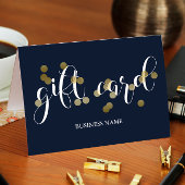 Imitate Gold Confetti & Dark Blue Gift Card