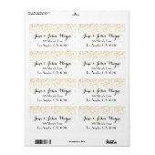 Imitate Gold Confetti Dots Hochzeit Rücksendeadres (Vorne)