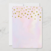 Imitate Gold Confetti Engagement Party Einladung (Rückseite)