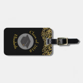 Imitate Gold Confetti & Graduation Cap Class 20xx Gepäckanhänger (Vorderseite horizontal)