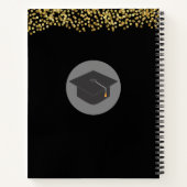 Imitate Gold Confetti & Graduation Cap Class 20xx Notizblock (Rückseite)