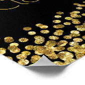 Imitate Gold Confetti & Graduation Cap Class 20xx Poster (Ecke)