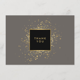Imitate Gold Confetti Gray Dankeschön-Karte Dankeskarte