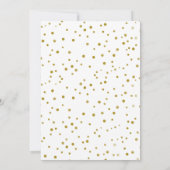 Imitate Gold Confetti Hochzeit Einladung (Rückseite)