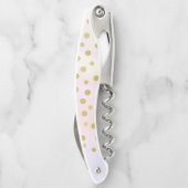 Imitate Gold Confetti Kellnermesser (Rückseite)