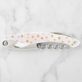 Imitate Gold Confetti Kellnermesser (Vorderseite)