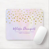 Imitate Gold Confetti Lila Wasserfarbe Mousepad (Mit Mouse)