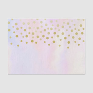 Imitate Gold Confetti Lila Wasserfarbe Seidenpapier