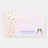 Imitate Gold Confetti mit Champagnerbrillen Hochze Post-it Klebezettel (Vorderseite)
