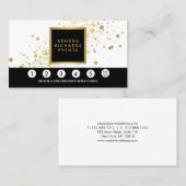 Imitate Gold Confetti mit der modernen White Loyal Treuekarte (Vorne/Hinten)