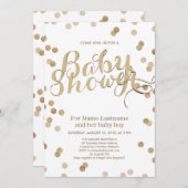 Imitate Gold Confetti Moderne Babydusche Einladung (Vorne/Hinten)