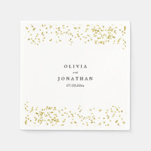 Imitate Gold Confetti | Moderne Hochzeit Napkins