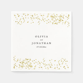 Imitate Gold Confetti | Moderne Hochzeit Napkins Serviette