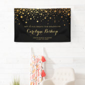 Imitate Gold Confetti Personalisierter Abschluss | Banner (Insitu)