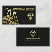 Imitate Gold Construction Tools Zuhause Reparature Visitenkarte (Vorne/Hinten)