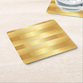 Imitate Gold Custom Blank Moderne Elegante Vorlage Rechteckiger Pappuntersetzer (angewinkelt)