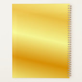 Imitate Gold Custom Mit Monogramm Template Elegant Planer (Rückseite)