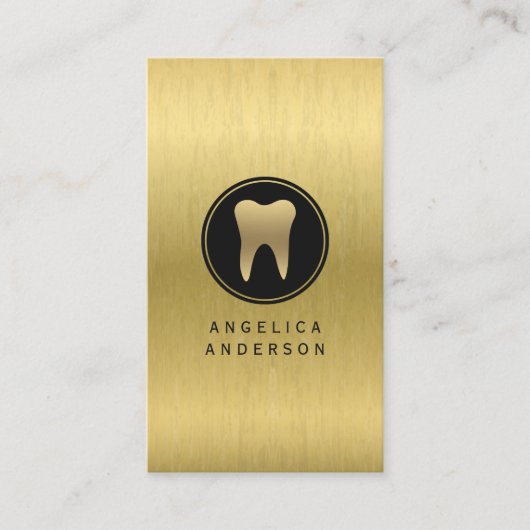 Imitate Gold Dental Business Card Visitenkarte (Vorderseite)