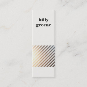 Imitate Gold Diagonal Mini Business Card Mini Visitenkarte