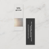 Imitate Gold Diagonal Mini Business Card Mini Visitenkarte (Vorne/Hinten)