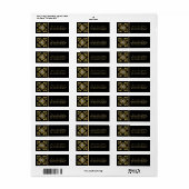 Imitate Gold Diamond Black Envelope Rücksendeadres (Vorne)