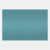 Imitate Gold Diamond Geometric Lace Grid Muster Geschenkpapier Set (Vorderseite 3)
