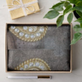 Imitate Gold Diamonds Ohrringe mit Herzform Seidenpapier (Geschenk)